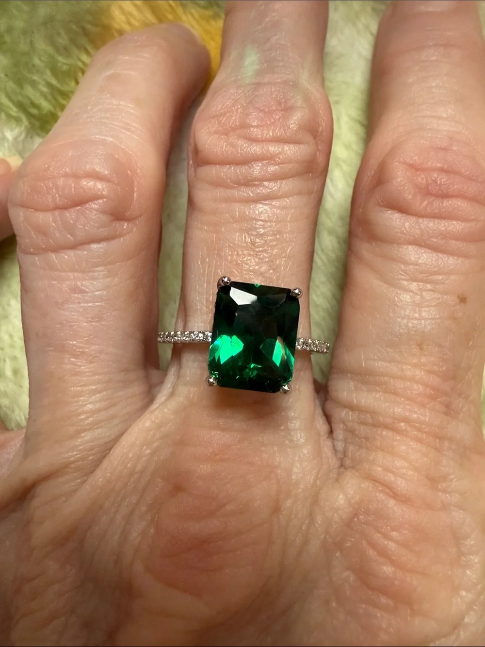 4 CT UGI CERTIFIED Emerald Green Solitaire 925 Sterling Silver NEW